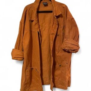 Incredible oversized Jean jacket /chore coat/ trench